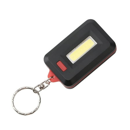 Ruanlalo Mini Flashlight Portable Keychain COB Bright Outdoor Camping Lighting Lamp Gift Red