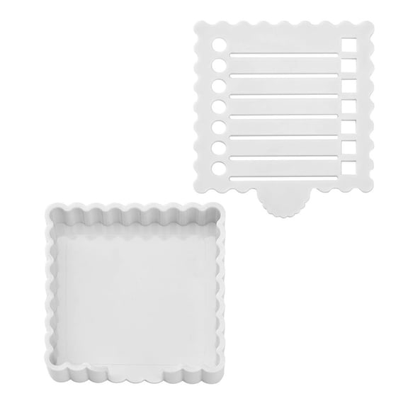 Ruanlalo Note Dispenser with Template Portable Note Organizer And Sticker Dispenser Compact Desktop Storage Box for 3x3 Inch Notepads Office Supplies Gift