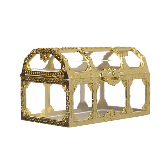 Ruanlalo Party Favor Box Transparent Treasure Chest Candy Box Decorative Storage Box Favor Box for Wedding Baby Shower Birthday Party