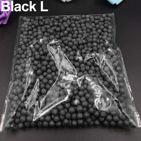 Ruanlalo Polystyrene Styrofoam Gift Box Filler Foam DIY Mini Beads Multicolor Balls Decor Black Large (7-9mm Dia.)