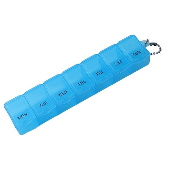 Ruanlalo Portable 7 Days Pill Medicine Case Box Holder Storage Organizer Container Cases Blue