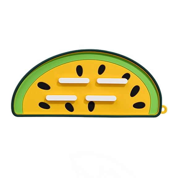 Ruanlalo Pot Lid Holder Watermelon Shaped Kitchen Counter Helper Heat Resistant Silicone Trivet Mat Multi-Functional Insulation Drain Pot Cover Non-Slip Cutting Board Pad