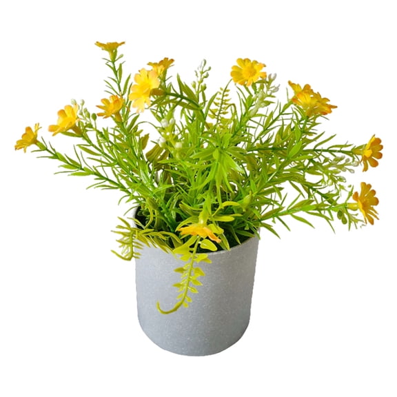 Ruanlalo Potted Artificial Flower Spring Fake Wildflowers in Vase Small Realistic Faux Flower Decor for Wedding Bouquets Party Centerpieces
