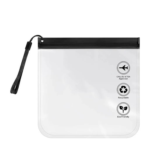 Ruanlalo Resealable Toiletry Bag Leak Proof Clear Zip Bag Zipper Sealing Pouch Airport Security Travel Bag for Liquids Carry-on Regulations