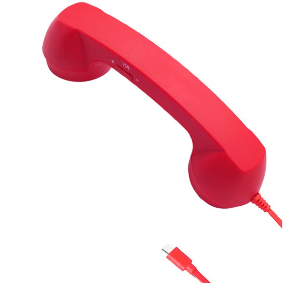 Ruanlalo Retro Phone Handset Cellphone Smartphone Receiver Microphone Speaker Universal Old Telephone Handset with Type-C 3.5MM Socket