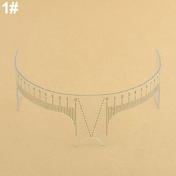 Ruanlalo Reusable Eyebrow Stencil Makeup Microblading Measure Symmetrical Tattoo Ruler 1#