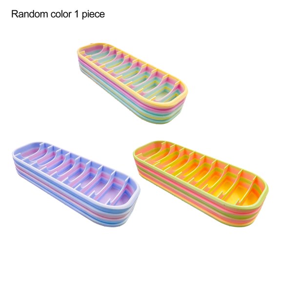 Ruanlalo Rhinestone Art Organizer with 10 Compartments 3D Printed Rhinestone Zip Bag Dotting Pen Storage Tray Rhinestone Art Craft Accessories