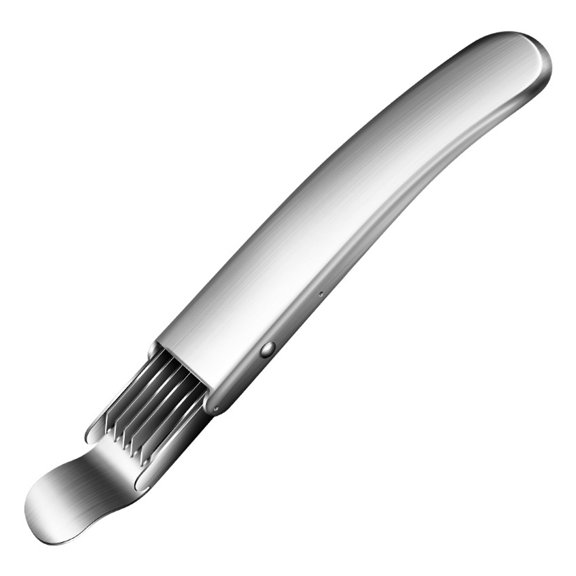 Ruanlalo Scallion Cutter Stainless Steel Chopped Green Onion Knife Multi-Blade Herb Cutter Multifunctional Kitchen Shredding Knife for Vegetables Onion Garlic