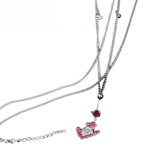 Ruanlalo Sexy Women Rhinestone Dangle Navel Piercing Belly Button Ring with Waist Chain Red