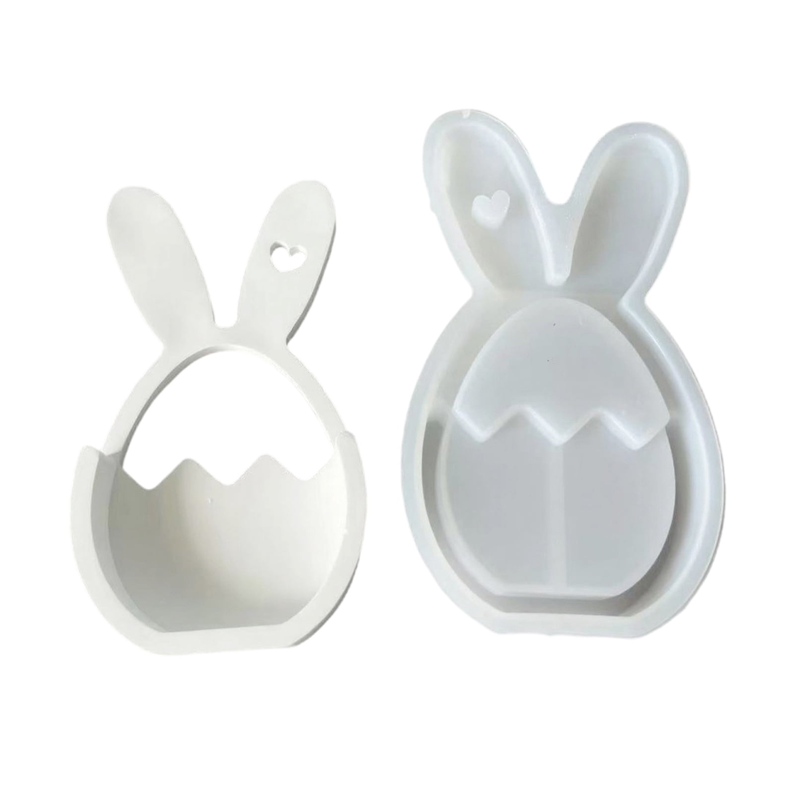 Ruanlalo Silicone Easter Bunny Mold Flexible Flower Basket Casting Mold ...