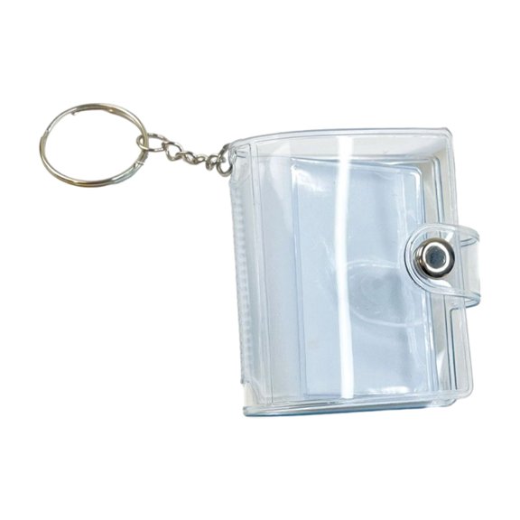 Ruanlalo Storage Book Mini Photo Album Keychain with Snap Button Design Portable 16-24 Photo Capacity Compact Size Miniature Picture Album