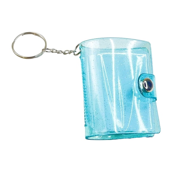 Ruanlalo Storage Book Mini Photo Album Keychain with Snap Button Design Portable 16-24 Photo Capacity Compact Size Miniature Picture Album