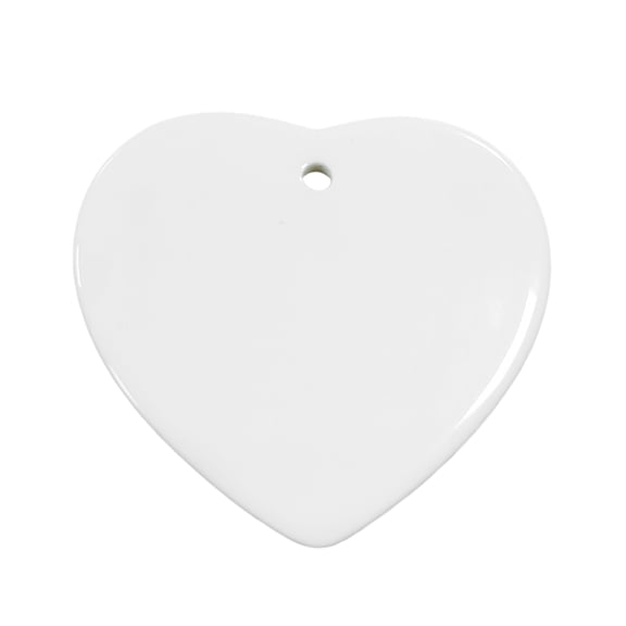 Ruanlalo Sublimation Ceramic Ornament White Sublimation Blank Ornament Unfinished Christmas Hanging Decoration with String for Crafting DIY Heat Press Printing Ornament