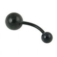 thumbnail image 1 of Ruanlalo Surgical Stainless Steel Ball Barbell Belly Navel Ring Button Body Piercing Black, 1 of 6
