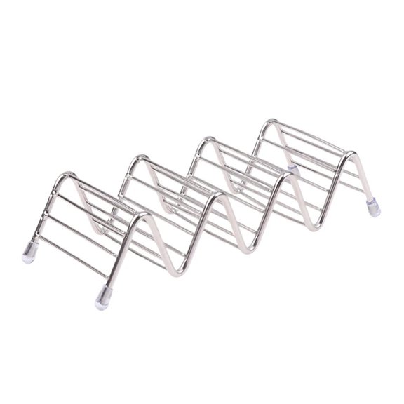 Ruanlalo Taco Holder Multifunctional Pancake Stand Spring Roll Rack Hot Dog Shelf Rust-Proof Stainless Steel Serving Rack for Snacks Party Platter