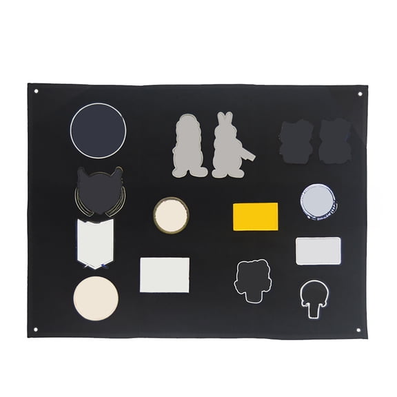 Ruanlalo Tactical Patch Display Board Wall Mounted Collapsible Military Patch Board Hook And Loop Tactical Patches Holder for Military Morale Badges Name Patches