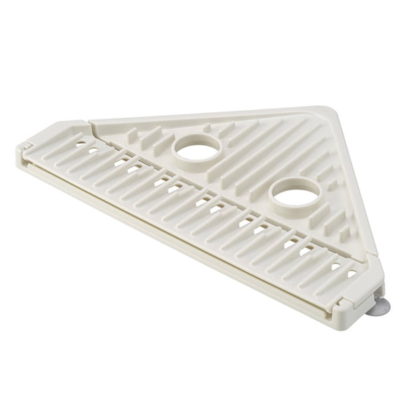 Ruanlalo Triangle Corner Sink Caddy Dish Drying Rack Over The Sink Roll Up Dish Drainer Mat with Suction Cups Kitchen Organizer