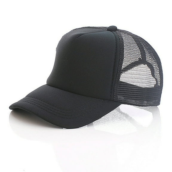 Ruanlalo Unisex Attractive Baseball Cap Trucker Mesh Blank Visor Adjustable Sun Hat Black