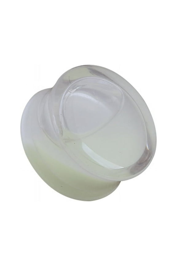 Unisex Glow in the Dark Double Flared Saddle Ear Gauge Plug Body Piercing 10