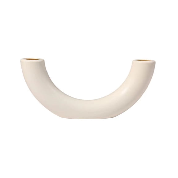 Ruanlalo Vase Versatile Arc-Shaped Decorative Vase Bedroom Floral Arrangement Vessel Living Room Home Office Decor