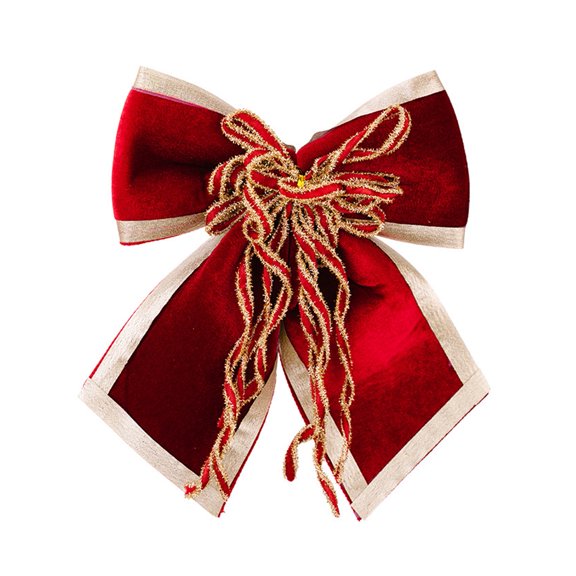 Ruanlalo Velvet Christmas Bow 9" Crafts Gift Ribbon Twist Tie Xmas Wreath Windows Doors Walls Stairs Christmas Wedding Decor