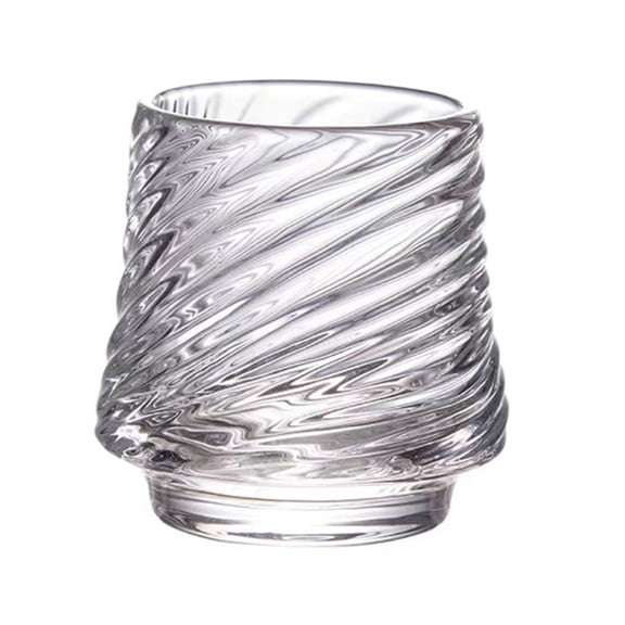 Ruanlalo Volcano Texture Glass Coffee Cup 150ml Whiskey Tumbler with Embossed Design Heat & Cold Resistant Drink Cup for Espresso Latte Cocktails