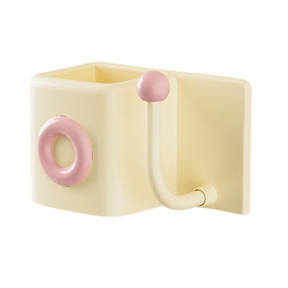 Ruanlalo Wall-Mounted Storage Box with Hook No Drilling Wall Storage Container Bathroom Organizer for Toiletries Keys Hair Ties Combs