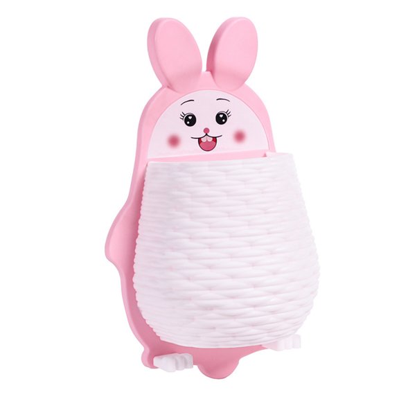Ruanlalo Wall Rabbit Storage Box Wall Mounted Cartoon Rabbit Storage Rack Waterproof Toothbrush Organizer for Kitchen Bathroom Makeup Tools