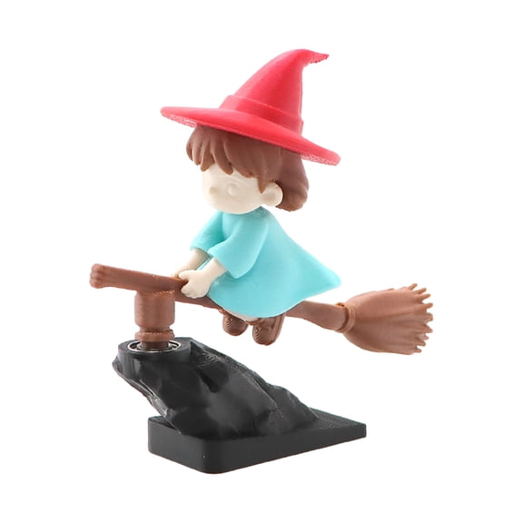 Ruanlalo Wizard Broomstick Drift Ornament Fun Motion Activated Dynamic Flying Car Dashboard Decor Fantasy Gifts for Enthusiasts Vehicle Interior Decor