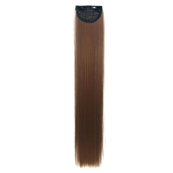 Ruanlalo Women Durable 2 Clips Straight Long Hair Extension Cosplay Party Hairpiece Gift Light Brown