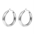 thumbnail image 1 of Ruanlalo Women Fashion Geometric Big Round Circle Hoop Earrings Statement Jewelry Gifts Silver, 1 of 6