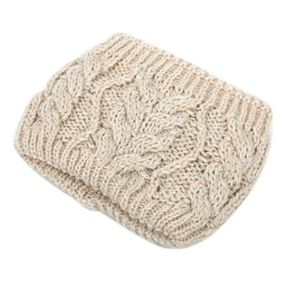 Ruanlalo Women Fashion Winter Warm Braided Knit Wool Hat Cap Headband Ear Warmer Beige