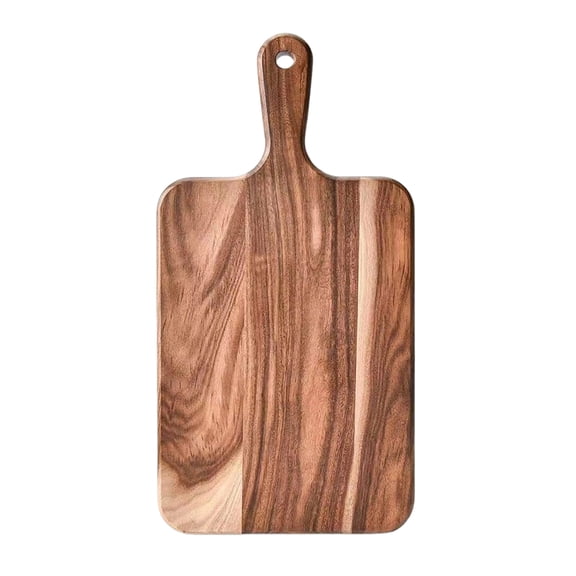 Ruanlalo Wooden Charcuterie Board Kitchen Cutting Board with Handles Rectangular Round Serving Tray for Slicing Fruit Meat Cheese Bread
