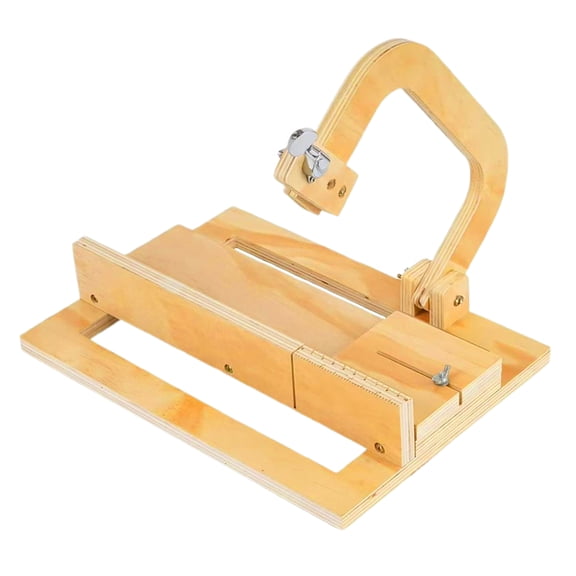 Ruanlalo Wooden Soap Cutter Adjustable Handmade Soap Slicer Single Wire Soap Cutting Tool for Cheese Butter Cake Bread DIY Making Tool