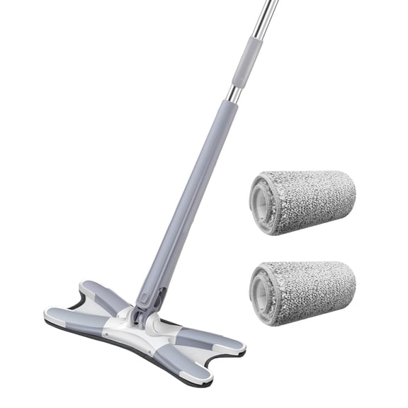 Ruanlalo X-Type Flat Mop Dry And Wet Dual Use Butterfly Mop No Wash Mop with 360-Degree Rotating Head for Home Dormitory Floors