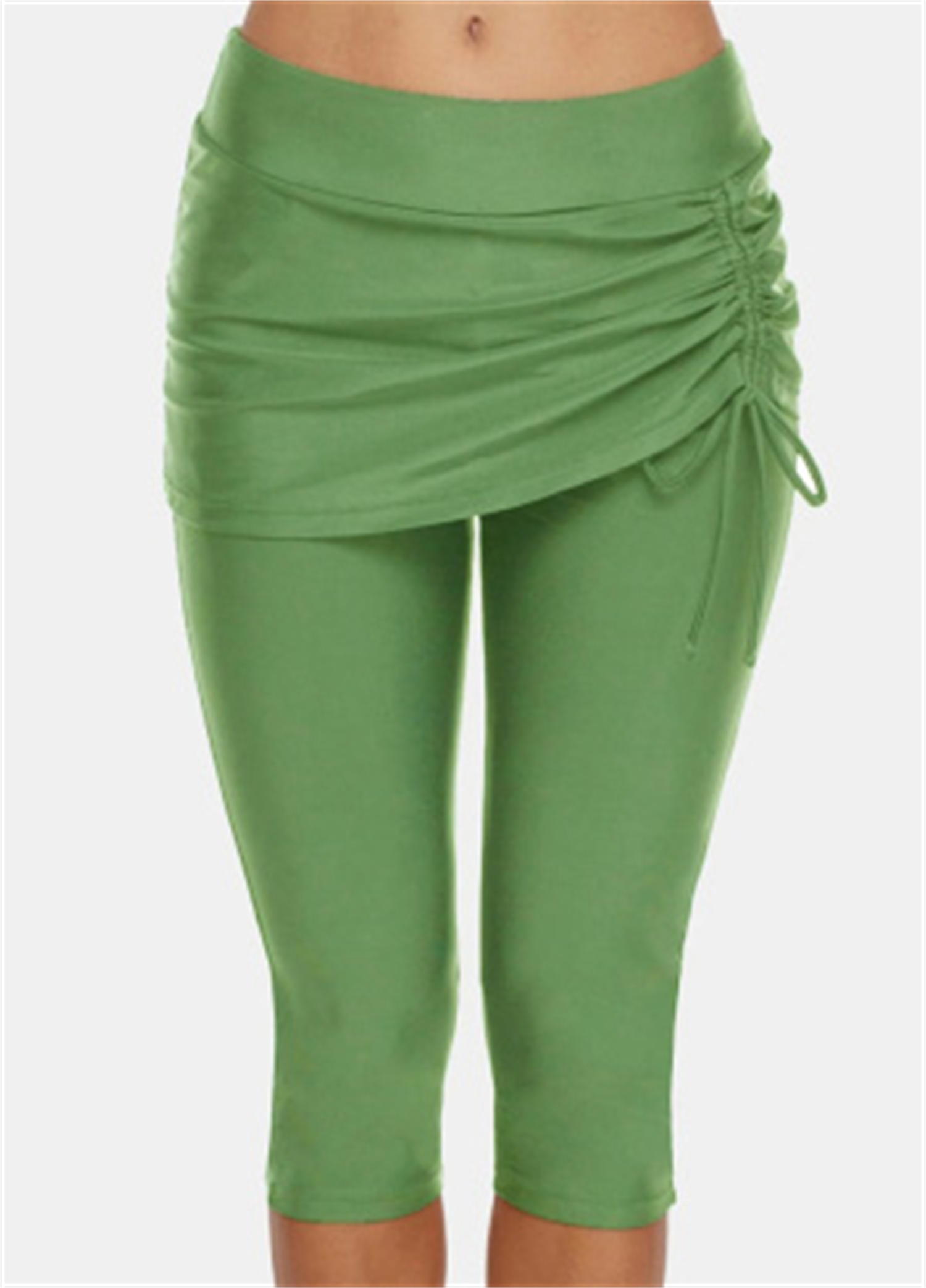 Ruanyu Women's Casual Swim Skirts with Leggings Elastic High Waist