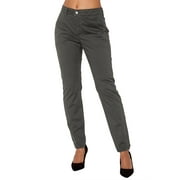 Ruanyu Women's Mid-Rise Comfortable-Fit Stretch Twill Chino Long Pants Cotton Casual Work Pants
