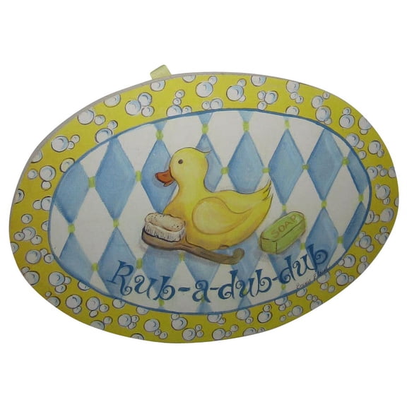 Rub-A-Dub-Dub Bathtub Picture Decoration Plaque