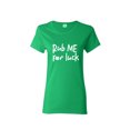 thumbnail image 1 of Rub Me For Luck St Saint Patricks Day Gift Sarcastic Humor Novelty Funny Women's Casual Tees, 1 of 3