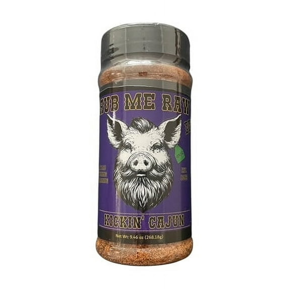 Rub Me Raw BBQ Kickin Cajun Shrimp Seasoning, 9.46 oz, No MSG, No Artificial Ingredients