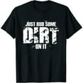 thumbnail image 1 of Rub Some Dirt On It Womens Short Sleeve American Flag T-Shirt Graphic Tee Black Large, 1 of 5