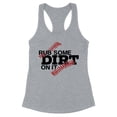 thumbnail image 1 of Rub Some Dirt on it Baseball Tank Top Fitted Racerback Women's X-Large Heather Grey, 1 of 5