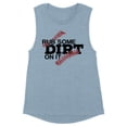 thumbnail image 1 of Rub Some Dirt on it Baseball Women's Muscle Tank X-Small Stonewash Denim, 1 of 5