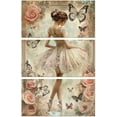 thumbnail image 1 of Rub on Transfer Decal Sticker for Furniture Craft Decor 6"x12" Retro Ballet Dancer and Pink Roses 3Pcs Waterproof UV DTF Transfer for Lingerie Chests Drawer Dresser Glass Wood Plastic, 1 of 9