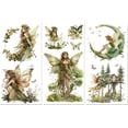 thumbnail image 1 of Rub on Transfer Decals for Furniture Crafts 6"x12" 3Pcs Vintage Elf Waterproof UV DTF Transfer Decals Sticker for Dresser Lingerie Chests Drawer Glass Porcelain Wood Bathroom, 1 of 8