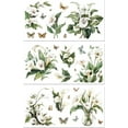 thumbnail image 1 of Rub on Transfer Decals for Furniture Crafts 6"x12" 3Pcs White Calla Lily Flower Waterproof UV DTF Transfer Decals Sticker for Dresser Lingerie Chests Drawer Glass Porcelain Wood diy Flower, 1 of 9