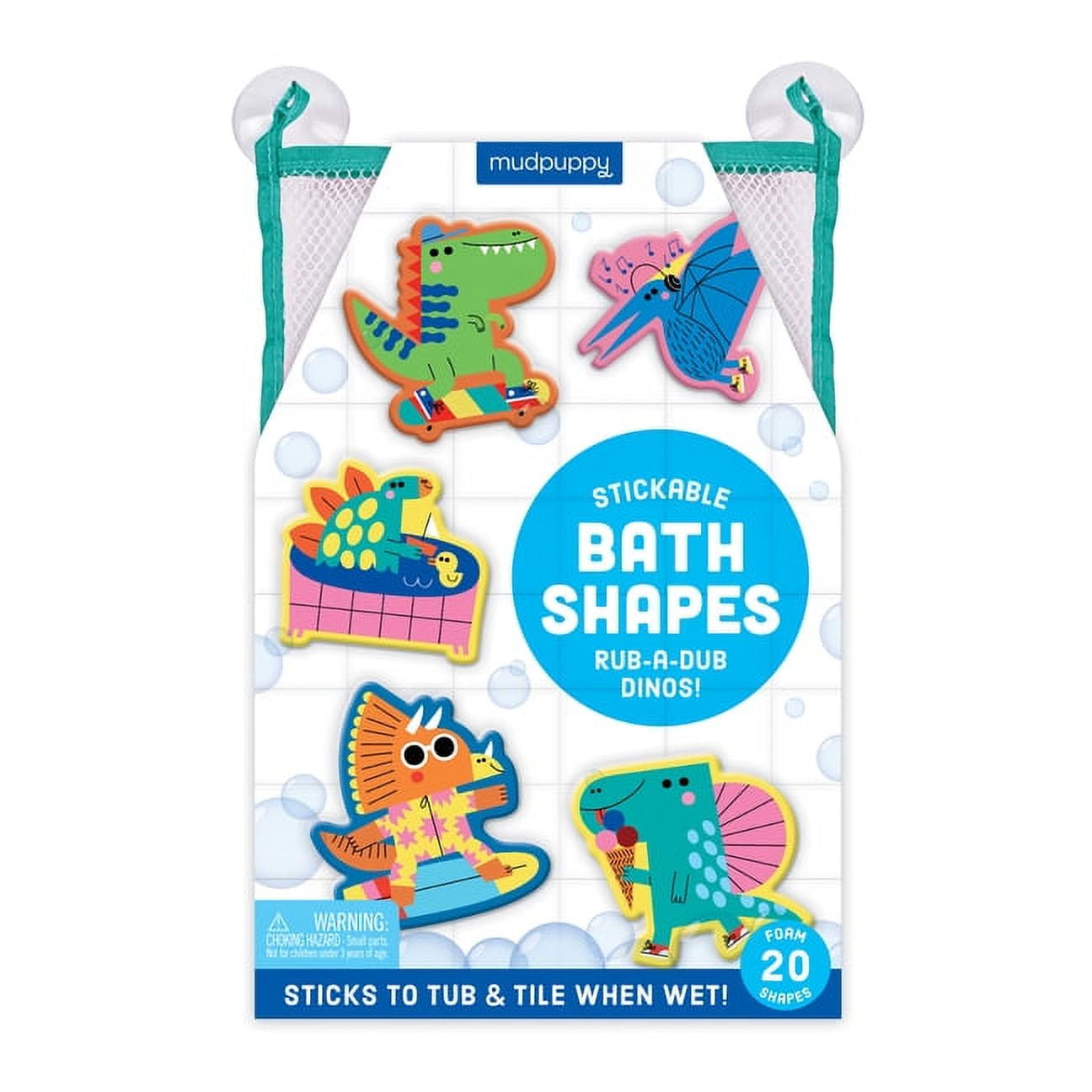 Rub-A-Dub Dinos Stickable Foam Bath Shapes, (Hardcover)