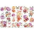 thumbnail image 1 of Rub on Floral Transfer Decals for Furniture Crafts 6"x12" 3Pcs Waterproof UV Transfer Decals Peel and Stick Sticker for Dresser Glass Porcelain Paper Wood Cloth Decor(French Peonies), 1 of 9