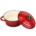 thumbnail image 1 of Ruba Enameled Cast Iron Dutch Oven with Self Basting Lid; Enamel Coated Cookware Pot 3QT - Gradated Red, 1 of 6