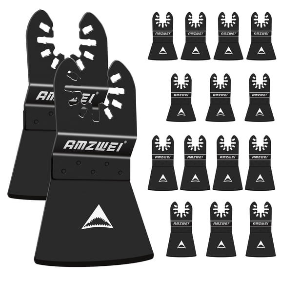 Ruban Spirit 16pcs Oscillating Scraper Blades Kit Multitool Flexible Scraper Blades for Wood Plastics, Universal Quick Release Blades Kits Fit Dewalt Bosch Worx Milwaukee Ryobi